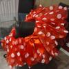 real user review Fluffy Red & White Polka Dots Girls Tutu Skirt - S