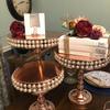 real user review Set of 3 | Blush/Rose Gold Pearl Beaded Wedding Cake Stands, Dessert Pedestals, Cupcake Stands