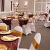 real user review 5 Pack Metallic Gold Spandex Chair Sashes With Attached Round Diamond Buckles