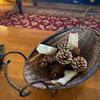 real user review 9 Pack | Natural Pine Cone Bark Winter Potpourri Bowl Vase Filler, DIY Craft Decorations