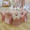 real user review Blush / Rose Gold Spandex Stretch Folding Chair Cover, Fitted Chair Cover with Metallic Shimmer Tinsel Back