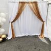 real user review 8ftx8ft Gold Semi-Sheer Sequin Photo Backdrop Curtain Panel, Event Background Drape