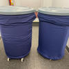 real user review 41-50 Gallons Navy Blue Stretch Spandex Round Trash Bin Container Cover