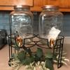 real user review 2 Pack | Dual Gallon Glass Beverage Dispenser Stand, Metal Lids and Spigot Included