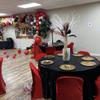 real user review Red Spandex Stretch Folding Chair Cover, Fitted Chair Cover with Metallic Shimmer Tinsel Back