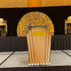 real user review 7.5ft Sparkly Gold Big Payette Sequin Wedding Arch Backdrop Cover, Round Fitted Arbor Cover