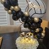 real user review 4-Tier Gold Metal Hoop Pillar Flower Stand, Wreath Wedding Arch Table Centerpiece 3ft