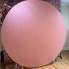 real user review 7.5ft Matte Dusty Rose Round Spandex Fit Wedding Backdrop Stand Cover