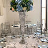 real user review 2 Pack | Silver 32” Tall Crystal Beaded Trumpet Vase Set, Table Centerpiece