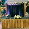real user review 17ft Gold Pleated Polyester Table Skirt, Banquet Folding Table Skirt