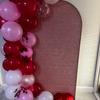 real user review 6ft Rose Gold Shimmer Tinsel Spandex Wedding Arch Cover For Fitted Round Top Chiara Backdrop Stand