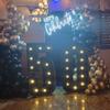 real user review Matte Gold Spandex Fitted Wedding Arch Cover For Round Top Chiara Backdrop Stand 7ft