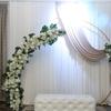 real user review 6.5ft Gold Metal Half Crescent Moon Wedding Arch Flower Stand, Curved Arbor Balloon Frame