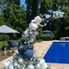 real user review 8ft Gold Metal Half Crescent Moon Wedding Arch Flower Stand, Curved Arbor Balloon Frame