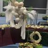 real user review 8ft Gold Metal Half Crescent Moon Wedding Arch Flower Stand, Curved Arbor Balloon Frame
