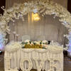 real user review 8ft Gold Metal Half Crescent Moon Wedding Arch Flower Stand, Curved Arbor Balloon Frame