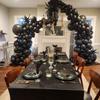 real user review 8ft Gold Metal Half Crescent Moon Wedding Arch Flower Stand, Curved Arbor Balloon Frame