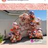 real user review Gold Metal Floral Balloon Garland Hoop, Round Backdrop Frame, Circle Wedding Arch 6.5ft