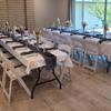 real user review 20ft Dusty Blue Gauze Cheesecloth Fabric Wedding Arch Decorations, Window Scarf Valance Drapes, Boho Arbor Curtain Panel