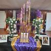 real user review 4.5ft Crystal 12-Arm Cluster Glass Candelabra Floral Pedestal Stand, Square Hurricane Taper Candle Holder Stand