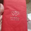real user review 100 Pack | Personalized Paper Wedding Napkins, Custom Dinner Napkin Favors With Large Emblem