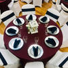 real user review Burgundy Seamless Polyester Round Tablecloth 120