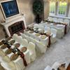 real user review Ivory Polyester Folding Flat Chair Cover, Reusable Stain Resistant Chair Cover
