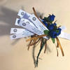 real user review 144 Pcs Royal Blue Wired Rose Flowers For Bridal Bouquet Craft Embellishment
