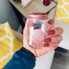 real user review 4 Pack | 4oz Rustic Clear Glass Mason Jars With Handles & Rose Gold Screw On Lids