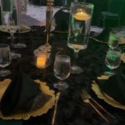 Black Rosette tablecloth 