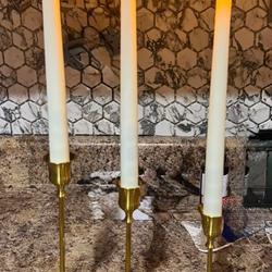 3-Pack LED Taper Candles 11" Warm Flickering White - Flameless Decorative Lighting
