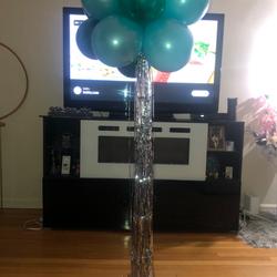 2 Pack White Balloon Column Stand Kit, Balloon Towers - 8ft