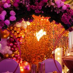 2-Pack Rectangular Gold Metal Wedding Flower Stand 24" Geometric Column Frame - Durable Centerpiece for Stylish Flower Displays