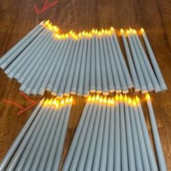 3-Pack LED Taper Candles 11" Warm Flickering White - Flameless Decorative Lighting