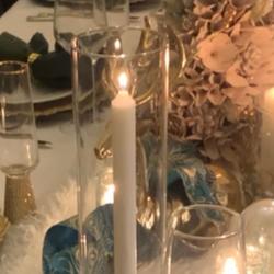 Set of 3 Glass Candle Sleeves Hurricane Shades 15", 17", 19" Clear - Versatile 3.5" Wide Pillar Candle Holders Table Centerpiece for Events