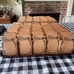 Efavormart 25-Pack Natural Mini Mason Jar Paper Gift Boxes With Jute Rope - Rustic Party Favor Candy Boxes 5x3 Inch