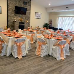 5 Pack Satin Chair Sashes 6"x106" Gold - Reusable Chair Bows with Smooth Luxurious Finish for Weddings & Banquets