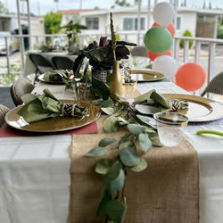 Burlap Jute Table Runner 12