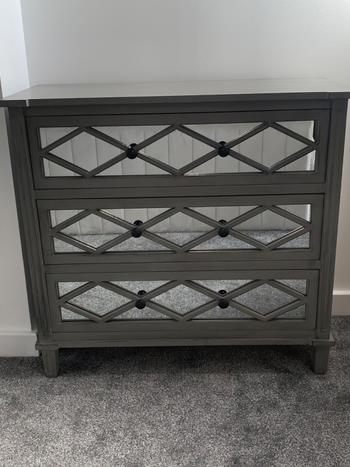 Willow Bay Home & Garden Pacific Lifestyle | Dove Grey Mirrored Pine Wood 3 Drawer Wide Unit Review