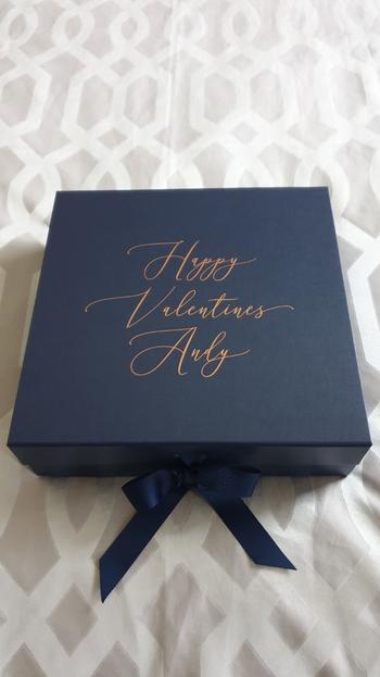 Craftwalla Personalised Gift Box - Navy & Rose Gold - Large Review