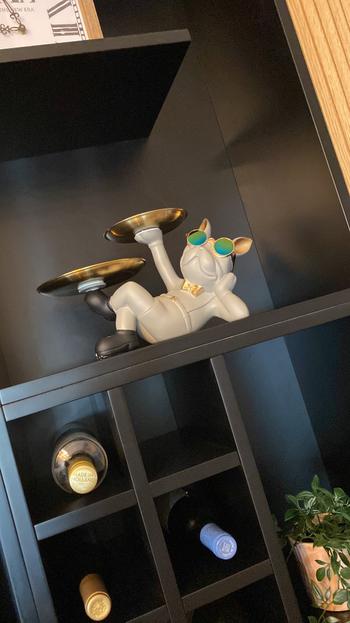 ArtZMiami ArtZ® Lazy Bulldog Sculpture With Double Tray Review