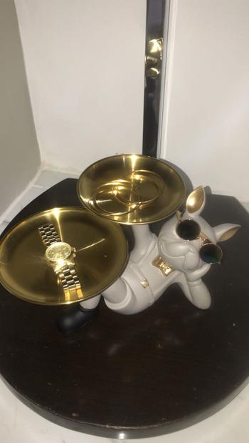 ArtZMiami ArtZ® Lazy Bulldog Sculpture With Double Tray Review