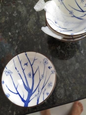Kitchen Groups 4pcs Blue and White Porcelain Teacup Set Review