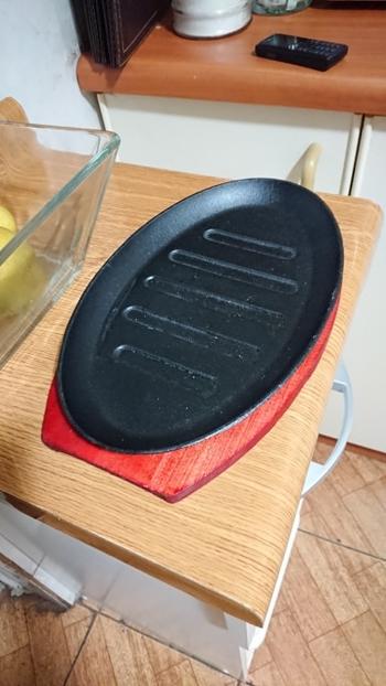 Kitchen Groups Cast Iron Sizzling Platter A With Wooden Pan Holder Review