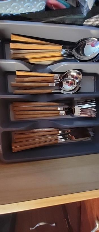 Kitchen Groups 16pcs Stainless Steel Wooden Handle Cutlery Set Dinnerware Review