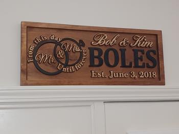 3D Woodworker Personalized Mr & Mrs Sign Review