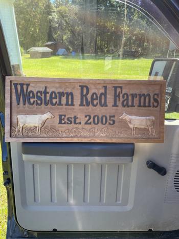 3D Woodworker Custom Sign with Cattle Review