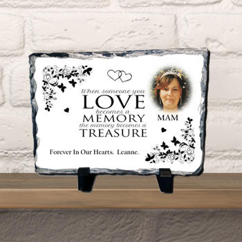 Perham Prints Robins Appear When Angels Are Near Personalised Memorial Slate Photo and Text Review