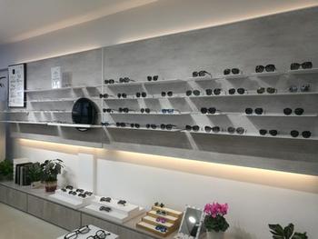 m2display LOFT style eyewear retail shop interior design sunglasses display counter Review