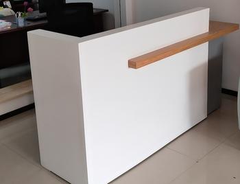 m2display Simple White Wooden Reception Desk for Retail Store Manicure Spa Clothing Store Cash Counter Review
